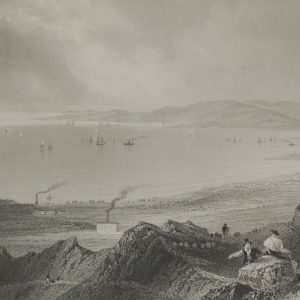1860 Engraving Belfast Lough by Robert Wallis after William Bartlett.