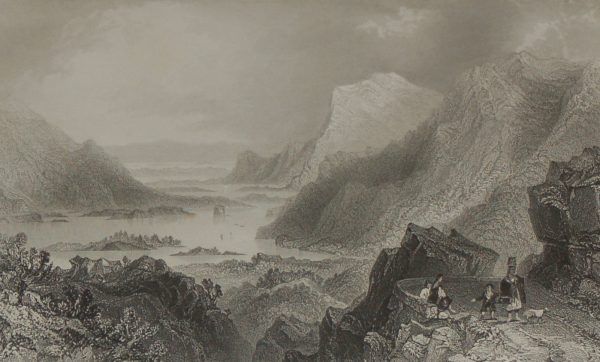 Approach to Killarney from the Kenmare Road antique William Bartlett print