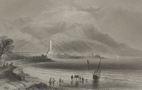 A circa 1860 engraving by Charles Cousen after a painting by William Bartlett , entitled  Monument of General Ross.