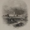 An antique steel engraving of Glendalough, Wicklow. The print dates from 1871 and was published by Virtue and Co in London.