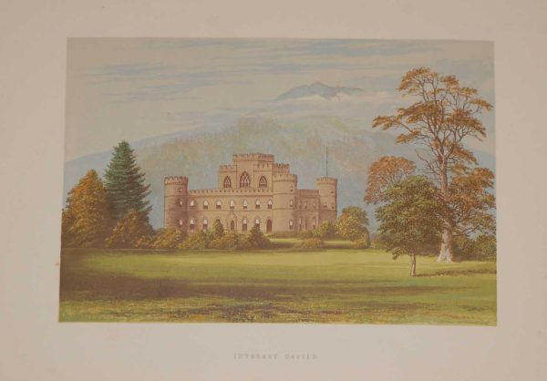 Inverary Castle Antique Print 1880
