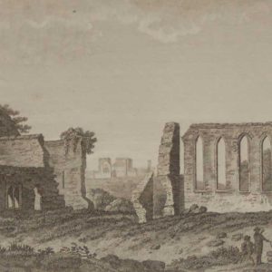 1797 Antique Print, a copper plate engraving of the Franciscan Abbey in County Tipperary, Ireland