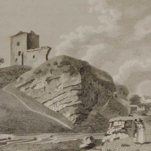 1797 Antique Print a copper plate engraving of Nawl Castle in County Westmeath, Ireland.