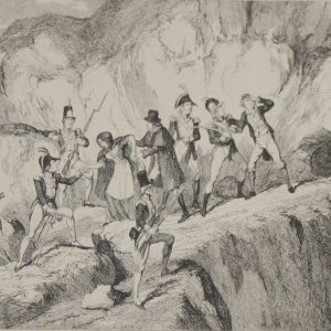 capture of colclough and harvey, saltee islands, 1864 print