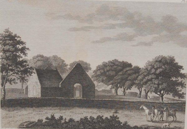 1797 Antique Print a copper plate engraving of the Church of Kilmaine in County Roscommon.