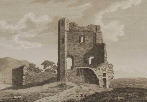 1797  antique print a copperplate engraving of Cullum Castle in County Limerick, Ireland.