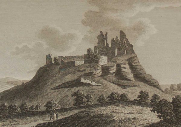1797 antique print a copper plate engraving of Carrigogunnel Castle in County Limerick,