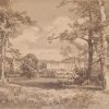 A beautiful sepia toned engraving of Welbeck Abbey from the West. This antique print was published in 1892 by Cassell and Company