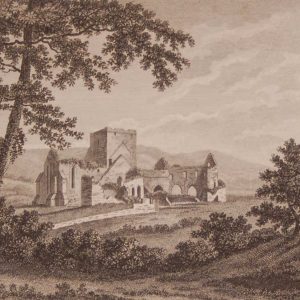 1797 Antique Print a copper plate engraving of Black or Whare Abbey County Tipperary, Ireland. 