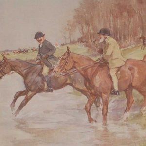 Vintage 1935 colour print by G D Armour ( George Denholm Armour 1864 to 1949), the print is titled Plate XIX- Discretion and Valour
