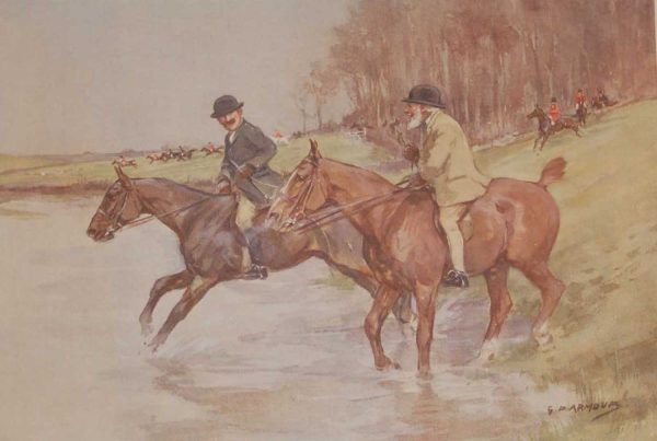 Vintage 1935 colour print by G D Armour ( George Denholm Armour 1864 to 1949), the print is titled Plate XIX- Discretion and Valour