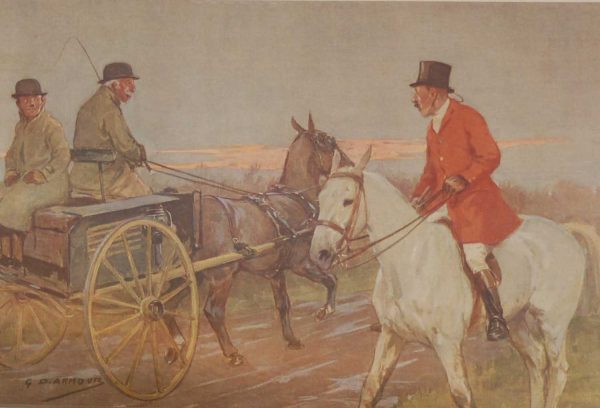 Vintage 1935 colour print by G D Armour ( George Denholm Armour 1864 to 1949), the print is titled Plate XVII- Modern Sport