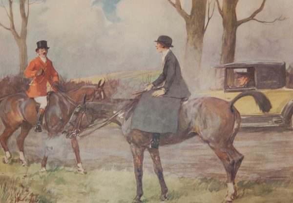 Vintage 1935 colour print by G D Armour ( George Denholm Armour 1864 to 1949), the print is titled Plate XV- Speed Trials