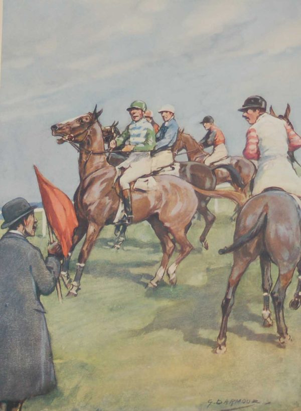 Plate XIII- G D Armour 1935 Vintage Print Steeple Chasing in Ireland