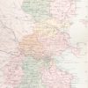 1881 Antique Colour Map of The County of Dublin printed by George Philips, with the map constructed by John Bartholomew and edited by P. W. Joyce.