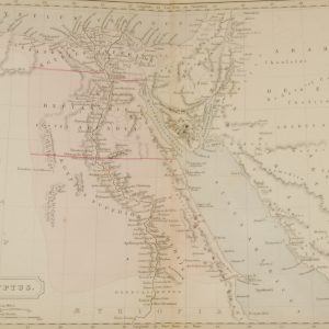 1851 antique map titled Eygptus ( Eygpt) with measurements in Roman miles and Greek Stadia,
