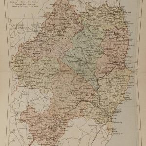 Antique colour map of the County of Kerry, printed in 1881.
