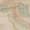 1851 antique map of the Roman provenance of  Vindelicia et Illyricum which is an area that now is spread across a number of countries including, Germany, Switzerland and Croatia.