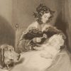 Marchioness of Abercorn and Child, antique print, Victorian, an engraving from circa 1880 after the original painting by Sir Edwin Landseer.