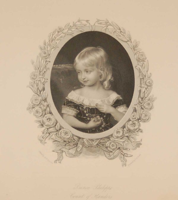 Antique print an engravings of Prince Phillipe the Count of Flanders and was more than likely done shortly after he was made Count in 1840.