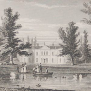 Terenure, County Dublin, the seat of Frederick Bourne Esq, 1832 Antique Print. The print was engraved by J Mc Hahey and is after a drawing by George Pertrie.