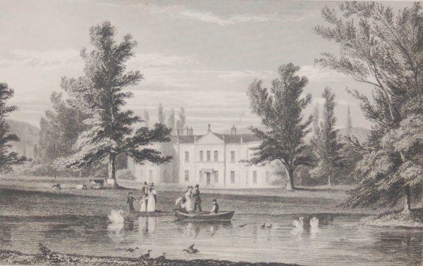 Terenure, County Dublin, the seat of Frederick Bourne Esq, 1832 Antique Print. The print was engraved by J Mc Hahey and is after a drawing by George Pertrie.