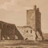1797 antique print a copper plate engraving of the Abbey at Naas, County Kildare, Ireland.