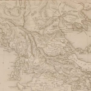 Antique map from the early Victorian period of Northern Greece. The map dates from 1840 and was drawn and engraved by J Dower, Pentonville, London.