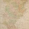 Antique map of County Kildare, Ireland, circa 1880's. The map breaks the county down into it's historical baronies.