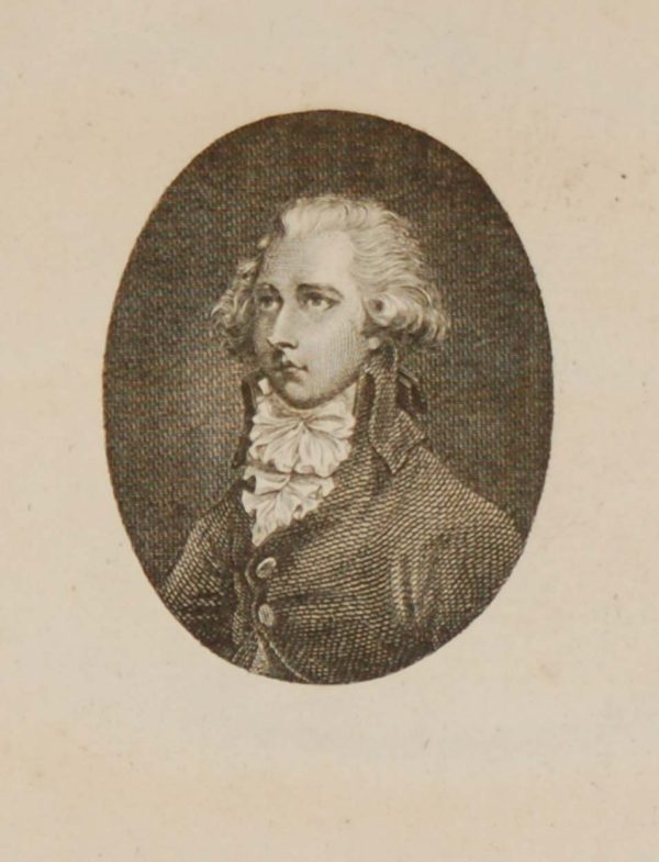 Antique engraving of William Pitt. Titled The Right Hon William Pitt. Pitt was the youngest ever British Prime Minister.