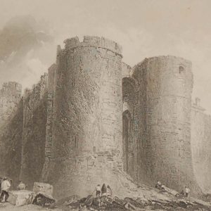 Antique prints from the 1840's of Limerick, Castle of Limerick and Carrigogunnel Castle.