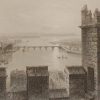 Antique prints from the 1840's of Limerick, Old Boats Bridge, Wellesley Bridge and The Shannon from the South Tower of Limerick Cathedral.