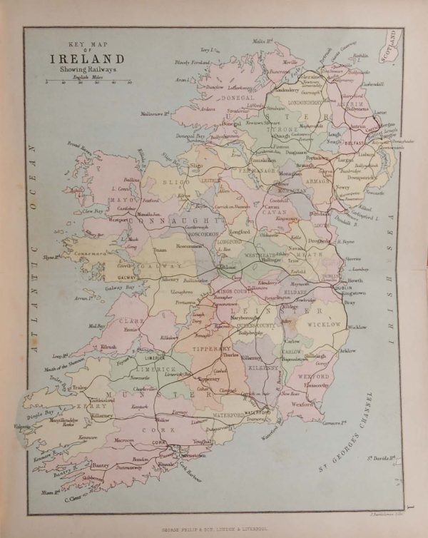 antique map of ireland