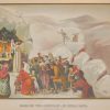 Antique print from 1902, titled, Mass on the Mountain -in Penal Days (Christmas Morning)