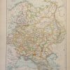Russia Antique Map by John Bartholomew from the 1890's. 