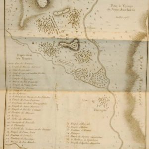 Antique Map published in Paris in 1790, dated 1786. The map is titled Essai sur la Topgraphie de sparta et de ses Environs. It is plate No 21 from the set.