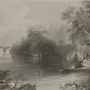 Antique prints, a set of 4, from the 1840's of Killarney and County Kerry, Old Weir Bridge, Approach to Killarney from Kenmare, Upper lake Killarney, Gap of Dunloe.
