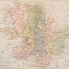 1884 Antique Colour Map of The County of Mayo printed by George Philips, with the map constructed by John Bartholomew and edited by P. W. Joyce.