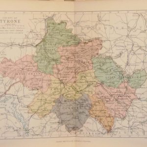 1881 Antique Colour Map of The County of Tyrone printed by George Philips, with the map constructed by John Bartholomew and edited by P. W. Joyce.