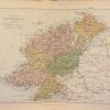 1884 Antique Colour Map of The County of Donegal printed by George Philips, with the map constructed by John Bartholomew and edited by P. W. Joyce.