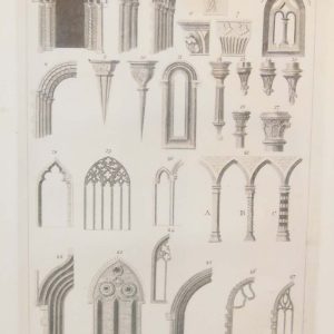Fantastic set of 3 Antique prints, copper plate engravings of architectural features in Ireland. The prints where published in 1797.