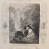 Antique print of religious and biblical interest from the early 1840's to 1850's. Print is titled Manoah's Sacrifice and was engraved by J Rogers, after a painting by W Hamilton R.A.