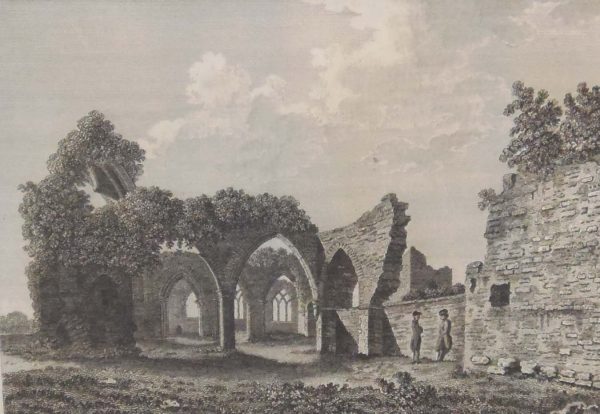 Set of 3 antique prints, copper plate engravings of Castledermot in County Kildare.. The prints where published in 1797.