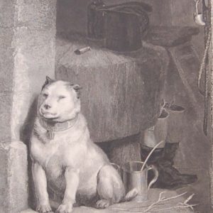 Pair of antique prints, steel engraving after Sir Edwin Landseer titled High Life and Low Life.