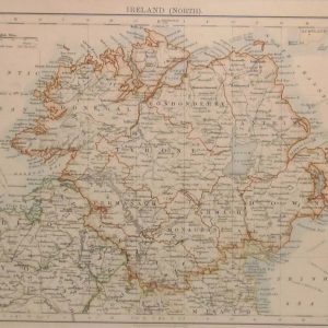 Pair of antique maps published in 1905 of Ireland. Maps are titled Ireland North and Ireland S.W. ( South West)