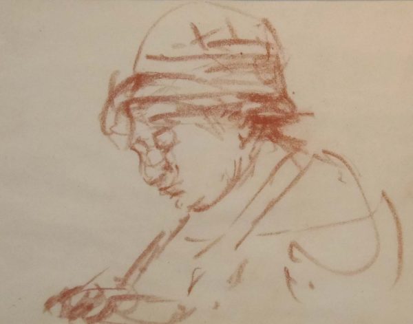 steela steyn conte pencil drawing circa 1960
