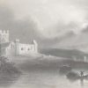 1841 Antique Steel engraving of Dunbrody Abbey in County Wexford. The print was engraved by J B Allen and is after a drawing by William Bartlett.