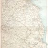 Antique map of Dublin and County Wicklow, from 1902. The map was originally produced as part of a guide for visitors to Ireland. 