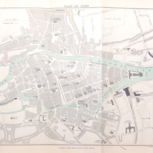 Antique plan, a map of Cork from 1902. The map was originally produced as part of a guide for visitors to Ireland.