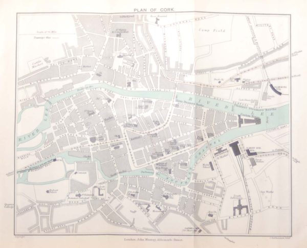Antique plan, a map of Cork from 1902. The map was originally produced as part of a guide for visitors to Ireland.
